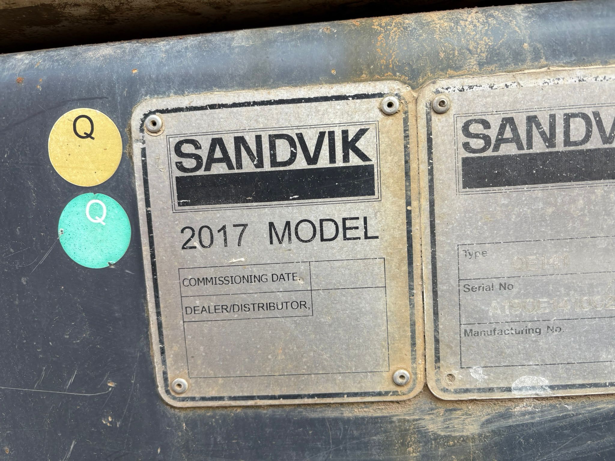 Used 2017 Sandvik QE141