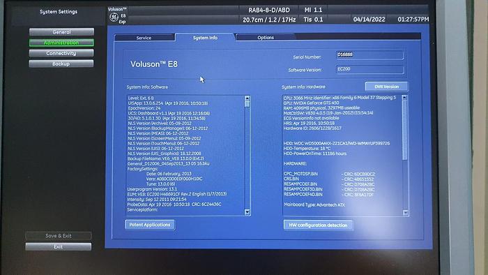 Gebraucht GE Voluson E8 Expert Ultraschallgerät mit RAB4-8-D Sonde