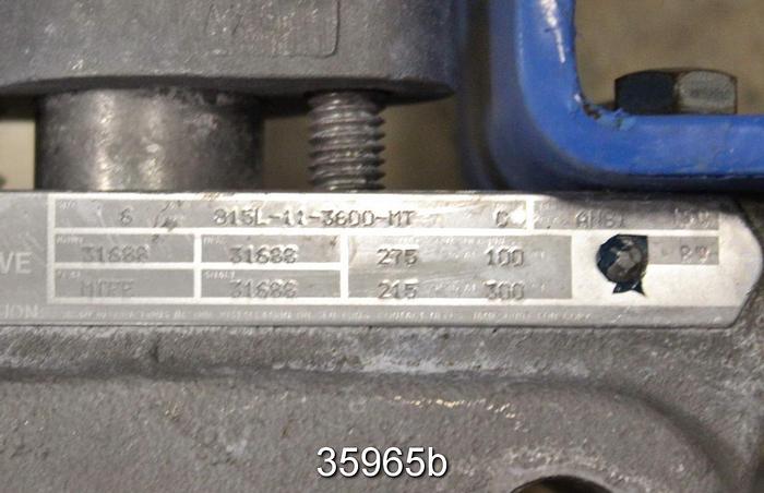 Used Neles Jamesbury 6" Hand Operated Wafer Sphere Butterfly Valve, 815L 11 3600 MT #35965