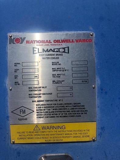 Refurbished National Oilwell Elmagco 6032W Unused brakes