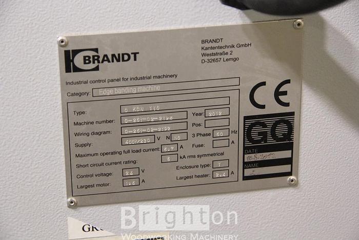 Used 2012 Brandt Ambition 1110 (KDN110)  Used Edgebander