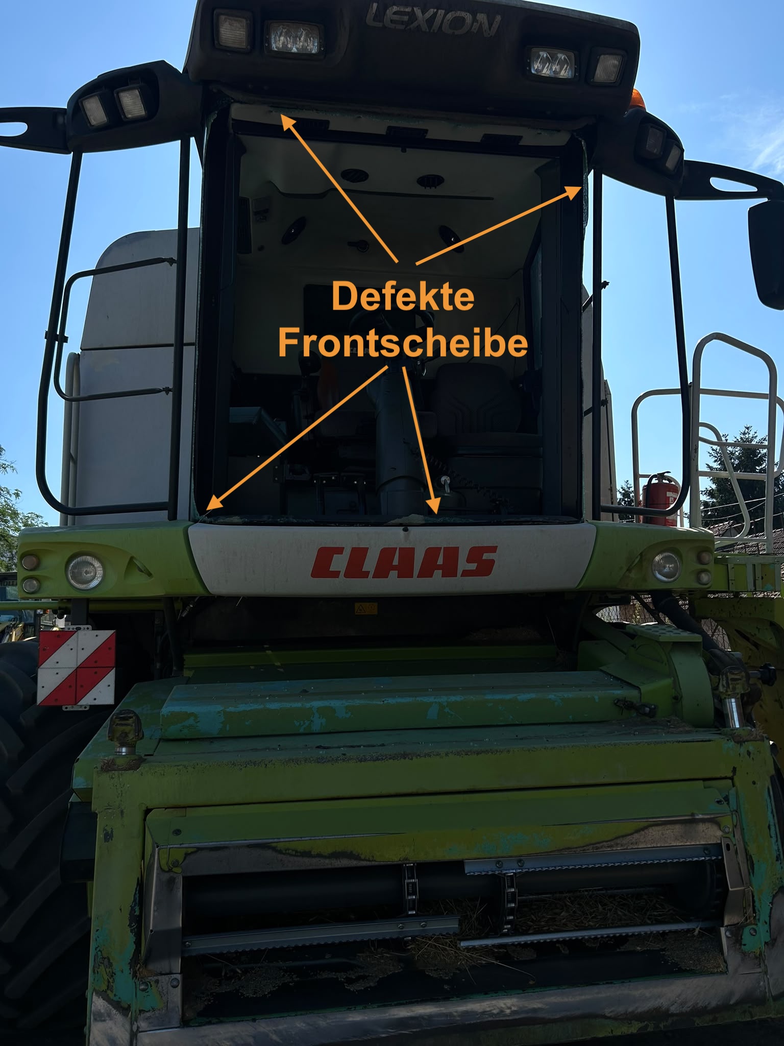 Frontscheibe Mähdrescher CLAAS