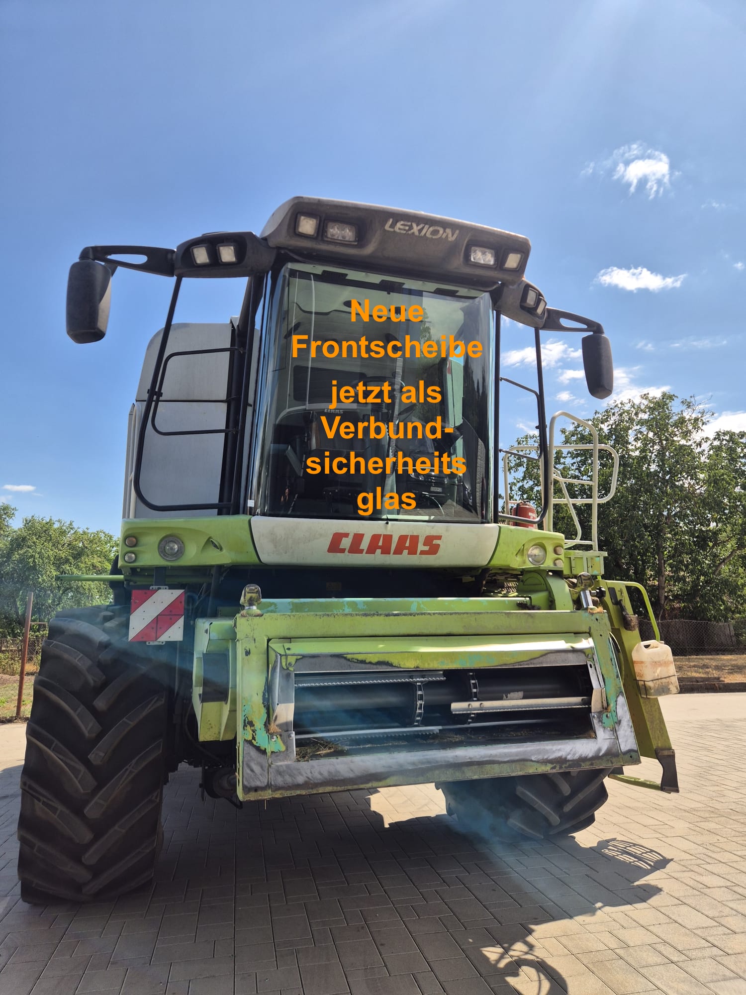 Frontscheibe Mähdrescher CLAAS