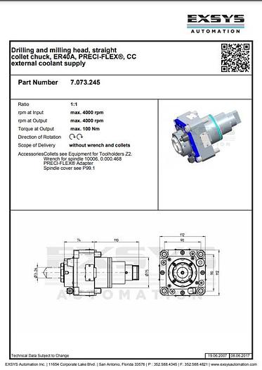 EPPINGER PRECI-FLEX LIVE TOOL STRAIGHT HEAD 7.073.245