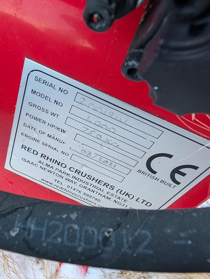 Used 2021 Red Rhino 2000