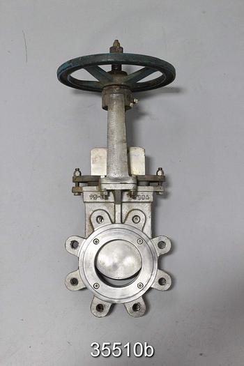 Used FNW 2000 BT 4" Hand Operated Knife Gate Valve #35510