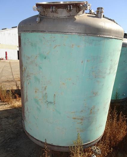Used Tank, 350 Gallon, 316 S/st, 75 PSI, 44" x 54", DT/DB, (2) #S742479