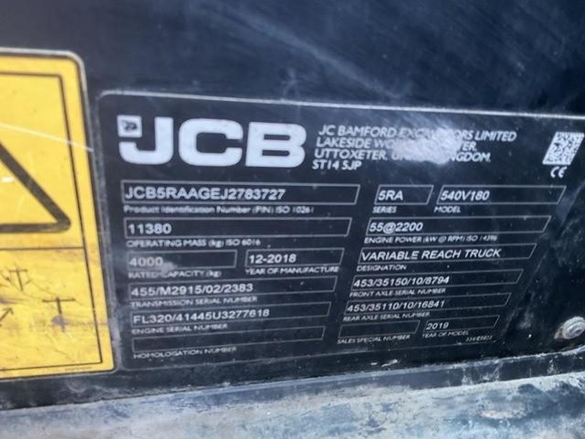 Used 2019 JCB 540-180