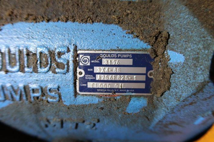 Used GOULD 3196 3X4-8G CENTRIFUGAL PUMP 50 HP