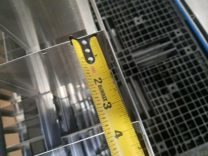 Used Six 27" X 4" Cell Bank Stainless Steel Stack Trays Racks Pharmaceutical