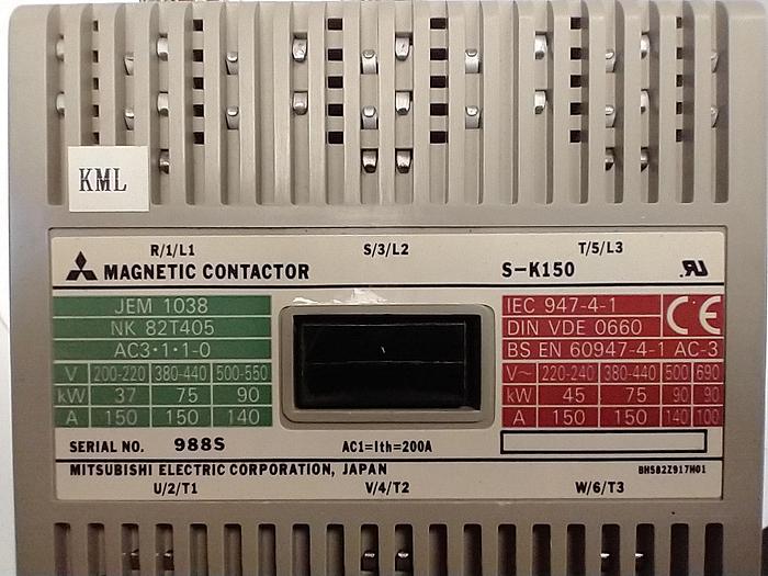 Used MITSUBISHI Magnetic Contactor S-K150 GH117