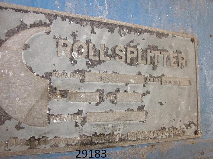 Used Black Clawson 72" Wide, 60" Diameter Roll Splitter #29183