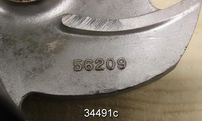 Used Goulds 3196 Impeller, 1.5x3x8, 5-Vane, 7" Diameter, Pattern 56209 #34491