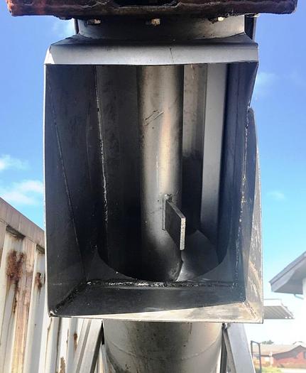 Used Screw conveyor, Ø230 mm x 3000 mm in stainless steel with gear motor