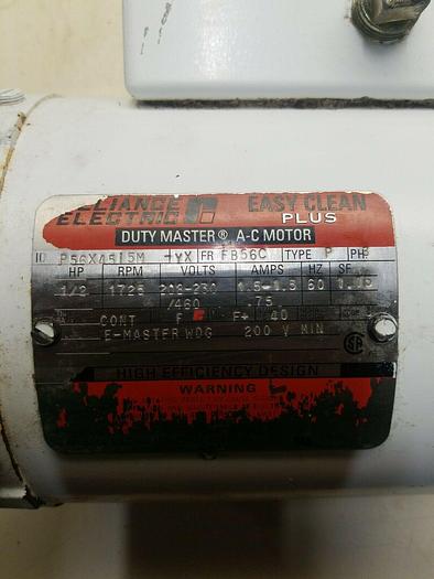 Used Reliance Electric A-C Motor P56X4515M 230/480 1/2 hp easy clean