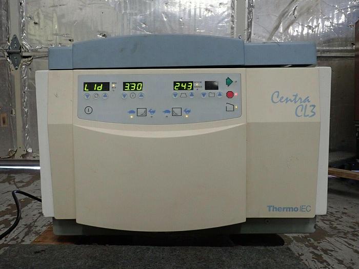 Used Thermo IEC Model Centra CL3 Centrifuge with Rotor 243, Buckets & Inserts