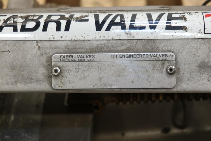 Used Fabri 6" Hand Operated Knife Gate Valve (Stainless Steel) #30199