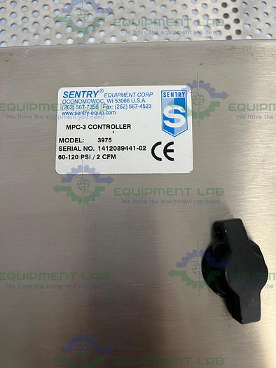 Used Sentry Model 3975 MPC-3 Controller w/ SMC SV2100-5W1U & Norgren 150PSI Filter