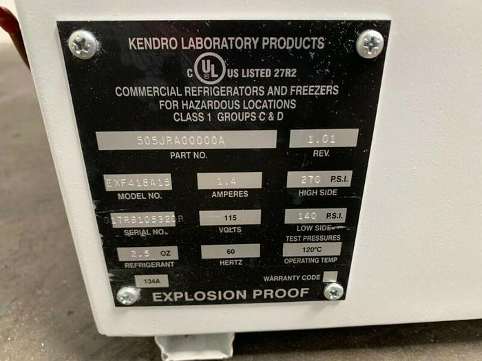 Used Thermo Revco EXF418A15 -20°C Explosion Proof Under Counter Fridge 115V 5 CUFT