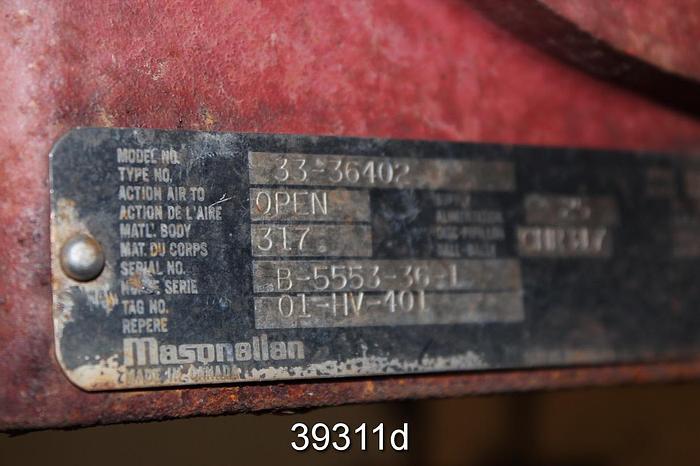 Used Masoneilan 6" V-Ball Control Valve, Model 33-36402 #39311