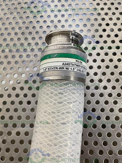 Used Sani Tech  STHT-WR-1500 48" Wire Reinforced Silicone Hose w/1.5" Sanitary Fitting