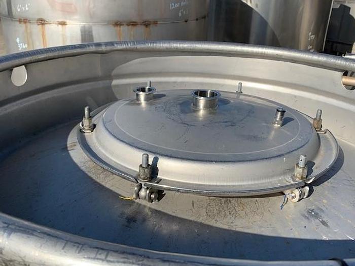 Used 211 Gallon Round Stainless Steel Tote Tanks