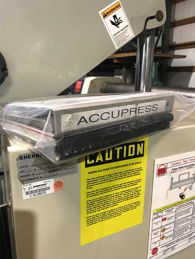 Used 2000 Accurpress 7606 Hyd/Mech CNC PressBrake 6180