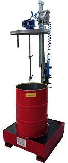 AGITATORE PNEUMATICO SU SOLLEVATORE CON COPERCHIO PER FUSTI DA 200 LITRI