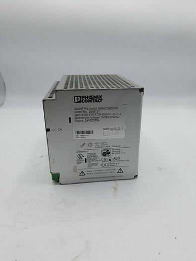 Used PHOENIX CONTACT QUINT POWER SUPPLY QUINT-PS-3x400-500AC/24DC/20