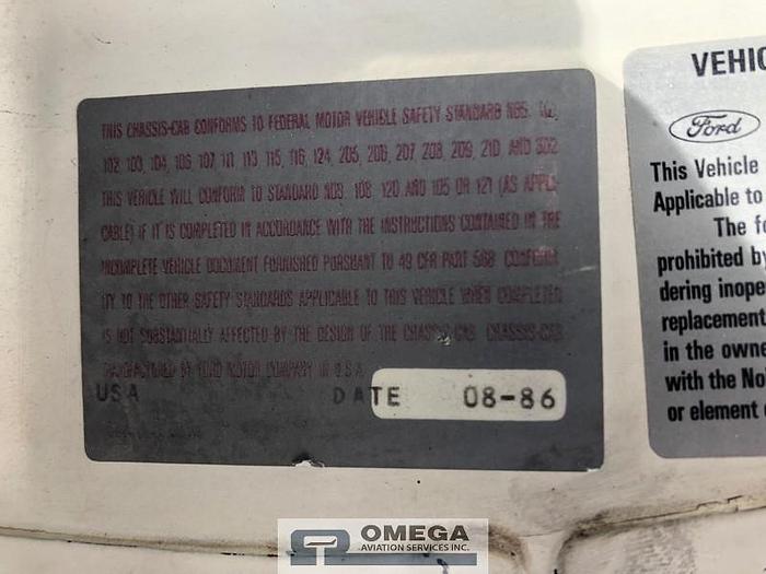 Used Unit #: 3677 - 1986 Ford chassis, Velcon filter vessel.