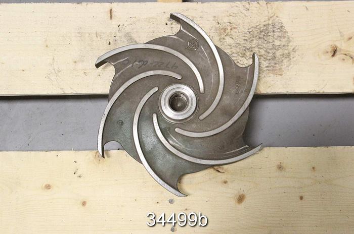 Used Goulds 3196 Impeller, 3x4x10H, 6-Vane, 10" Diameter, Pattern 58434 #34499
