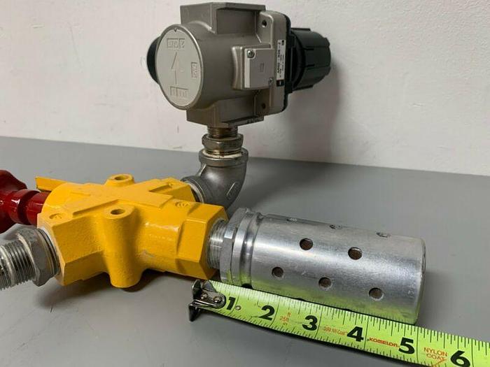 Used Festo HEN1LO Lockout Valve w/ SMC AR50N06Z Pneumatic Regul...