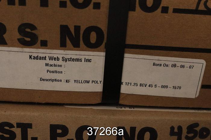 Used Kadant Kadant Doctor Blade, KF Yellow Poly .025x3x121.25 #37266