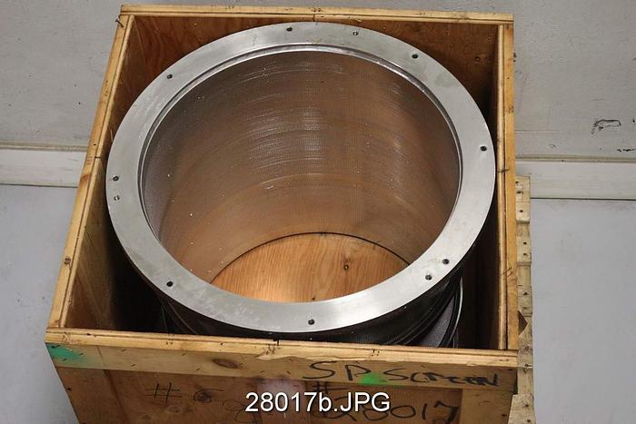 Used Beloit S24 Pressure Screen Basket, 0.062" Holes #28017