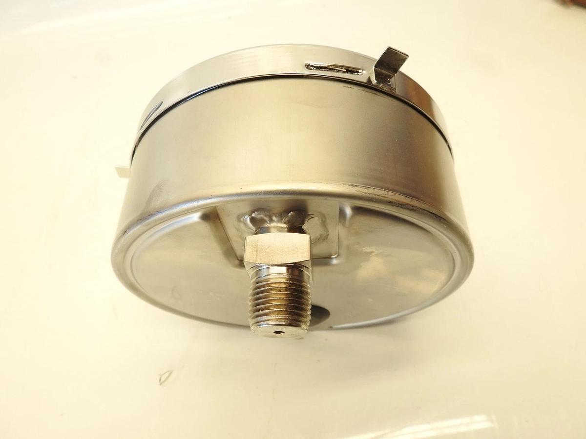 NOSHOK 60-510-1000-psi-SL 1/2 NPT Back Conn, 6 Stainless Steel Gauge, Silicone F