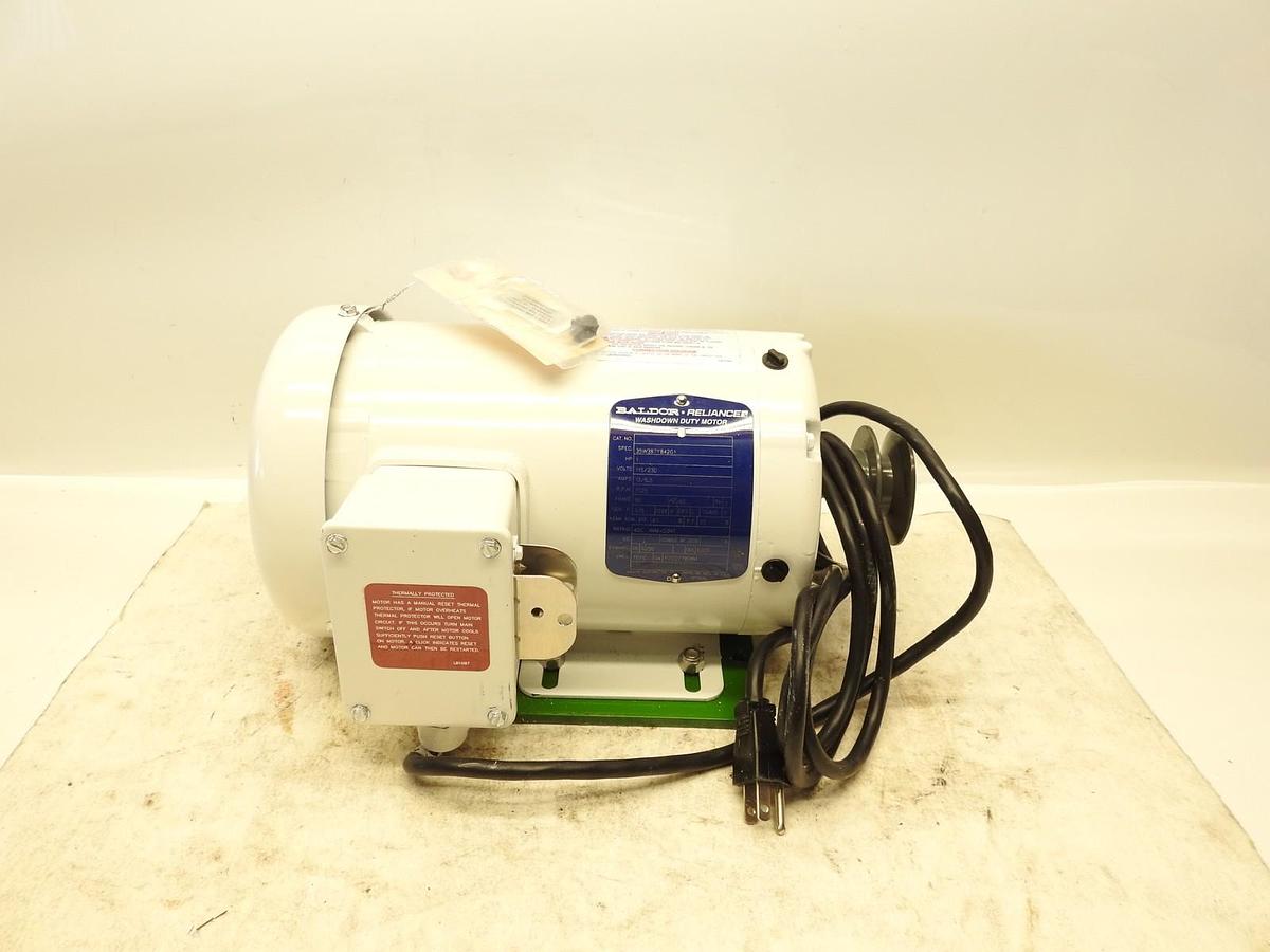 Baldor Reliance Washdown Duty Motor 35W387Y842G1 115/230V 1 HP 1725 RPM 60HZ