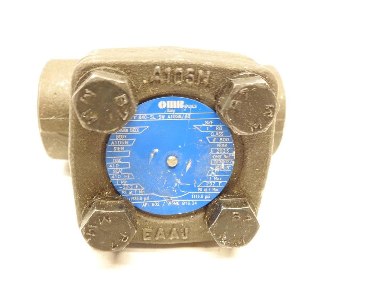 840-SL-SW, OMB VALVES A105N GATE VALVE 1" Class 800