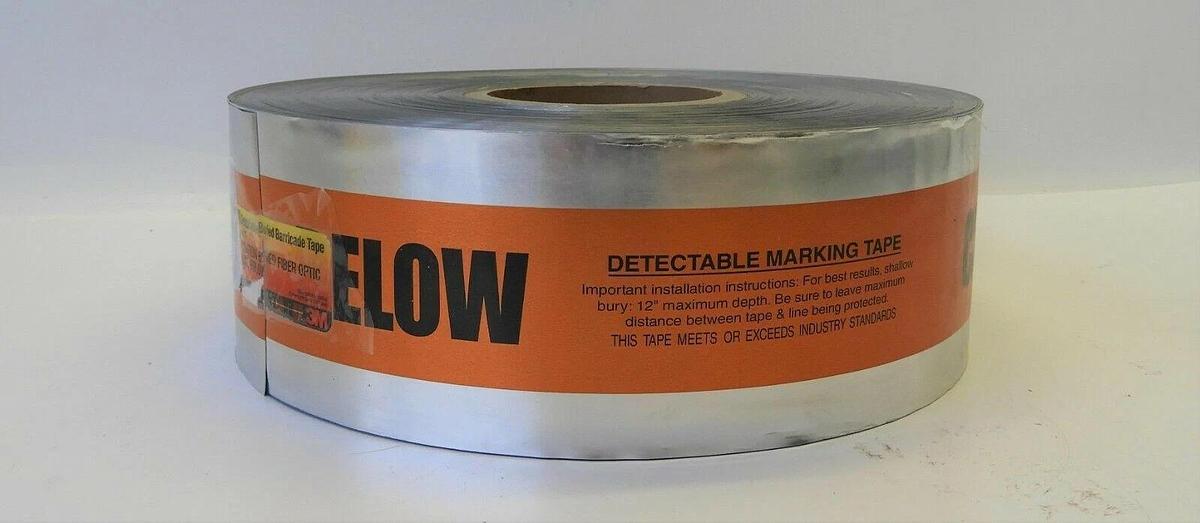 Scotch Detectable Buried Barricade Tape CAUTION FIBER OPTIC LINE BELOW 3" x1000"
