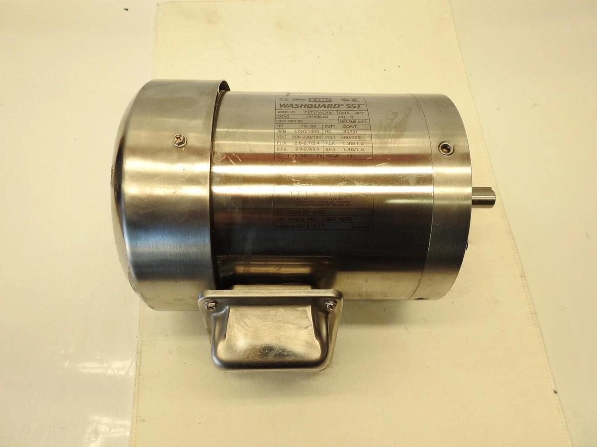 Leeson Electric 191508.00, 3/4 HP, 1800 RPM  Stainless Steel, Washguard Motor