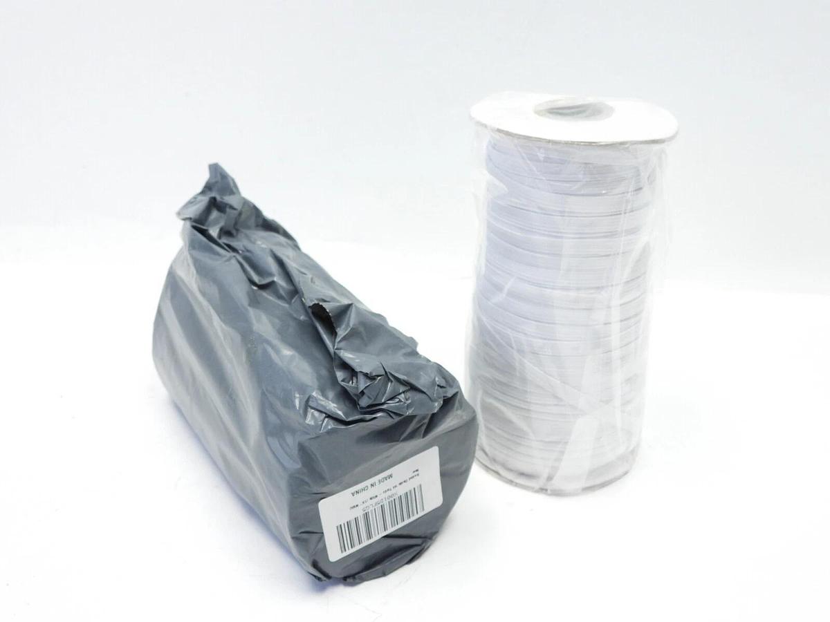 Used 2 Rolls Of White Braided Elastic 144 Yards 1/4" Wide Sewing Face Masks