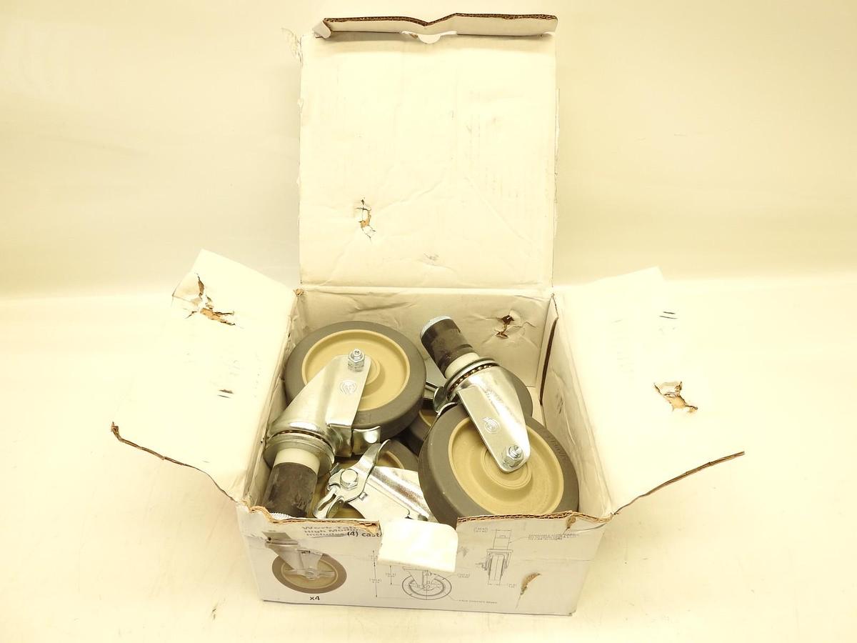 Set Of 4 Centaur C5WT-4 Casters, for work table, 5in. stem caste