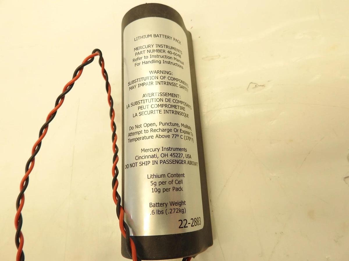 Mercury Instruments 40-6048 Lithium Battery Pack For for Honeywell EC350