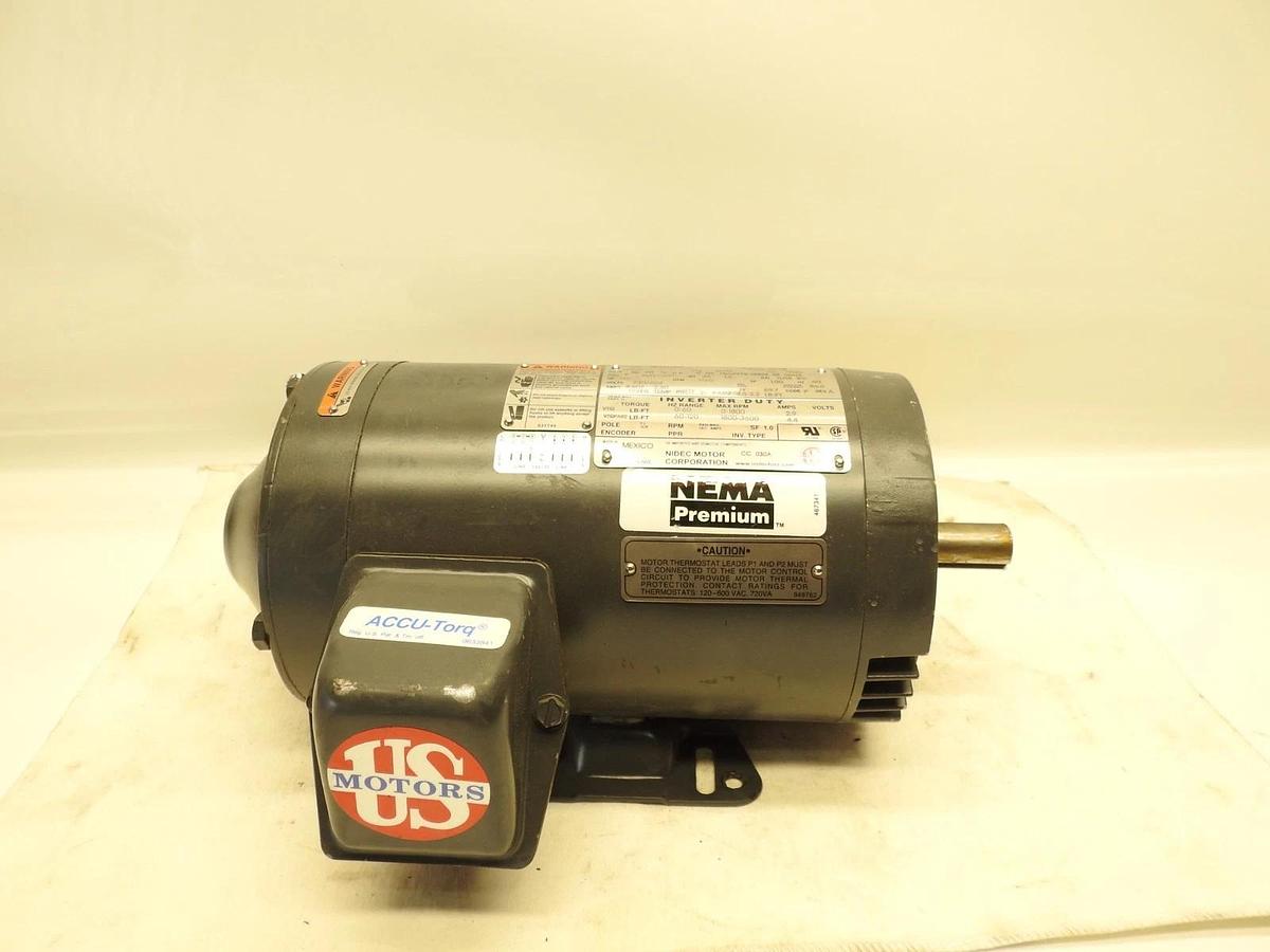 Nidec U.S Motors UN32T2BC FD95 INVERTER DUTY MOTOR 1.5HP 1800 RPM