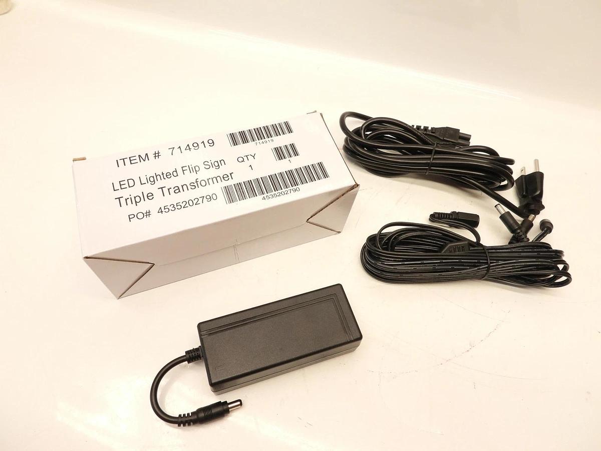 Lot Of 10 Rico 12V 5A 60W LED Lighted Flip Sign Triple Transformer Power Supply