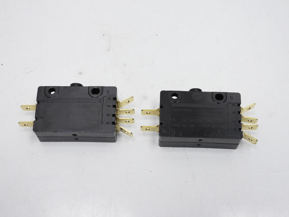 2Pk New ZF S-19E Pin Plunger Snap Action 15A Micro Switch E19-00A E1900A 0E19-00