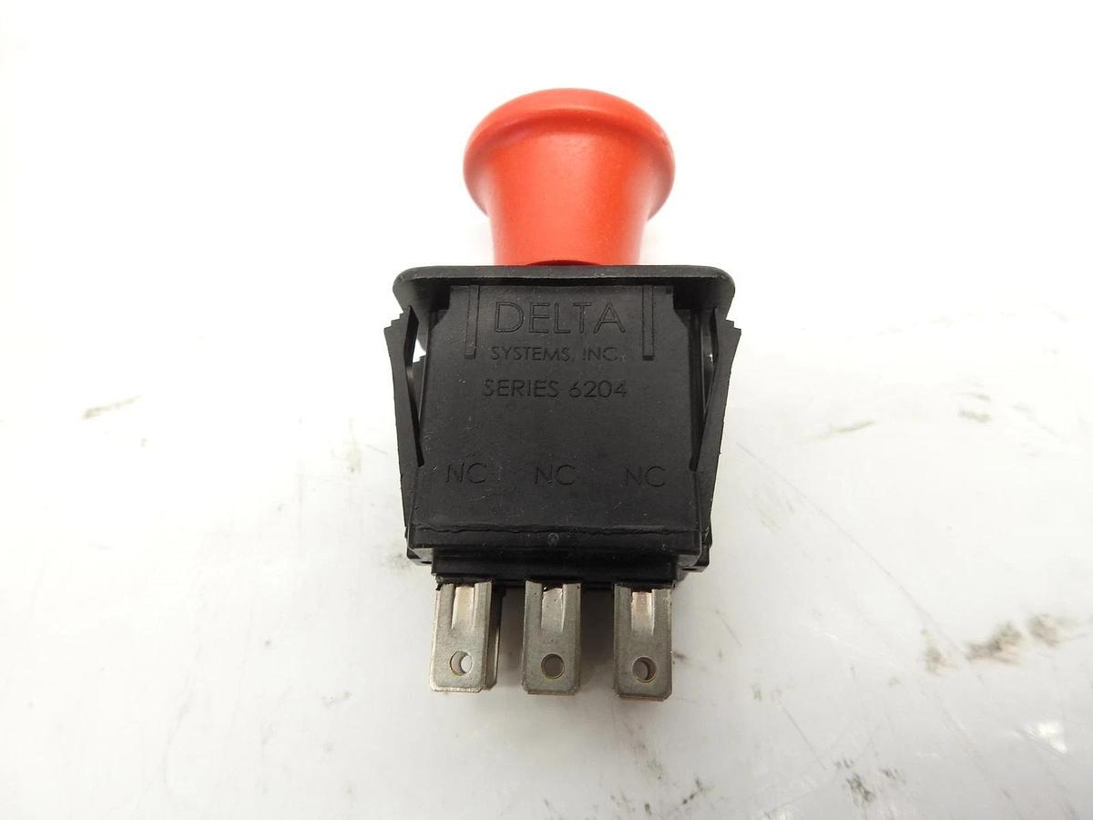 Delta Systems PTO Switch Push Pull 6204 Series 5 Terminal Red Switch for Ariens