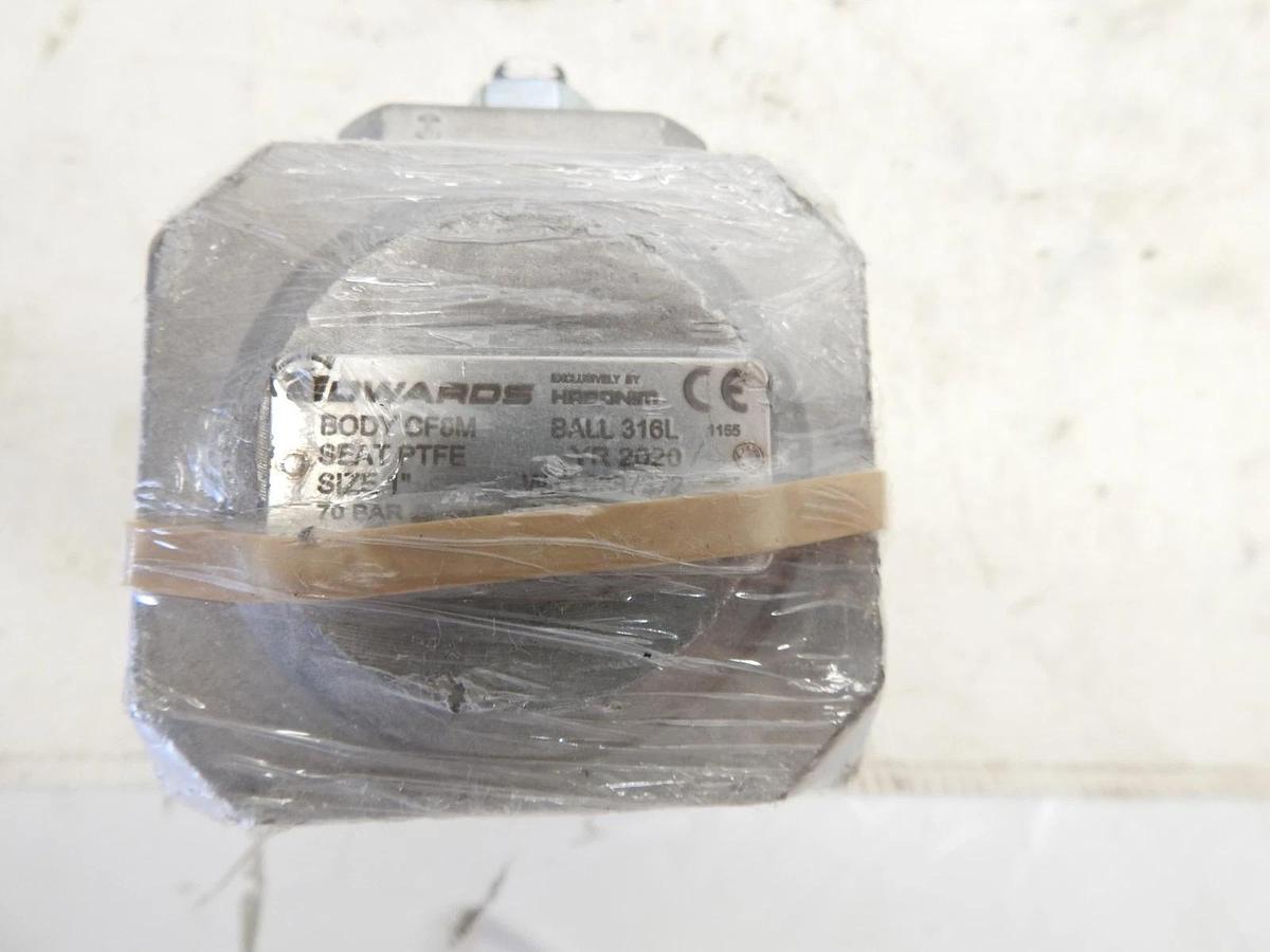 New Oem Edwards Vacuum 3 Way Stainless Steel 1" Ball Valve Body CF8M