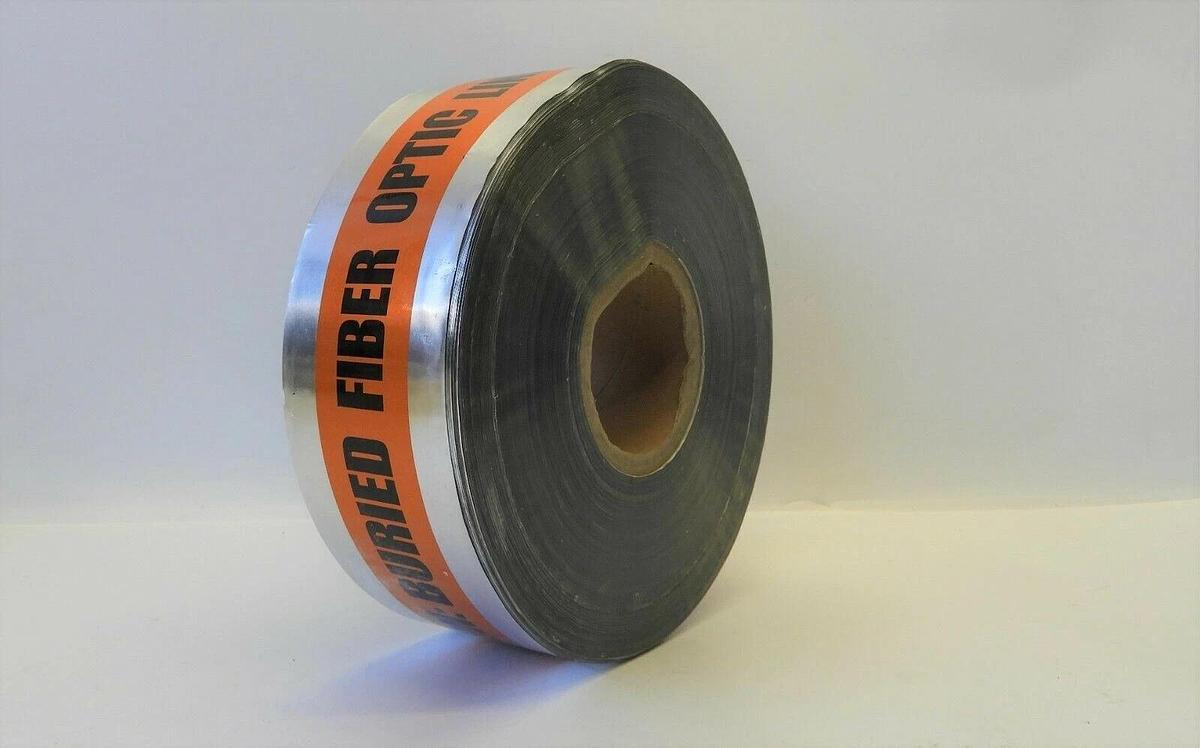 Scotch Detectable Buried Barricade Tape CAUTION FIBER OPTIC LINE BELOW 3" x1000"