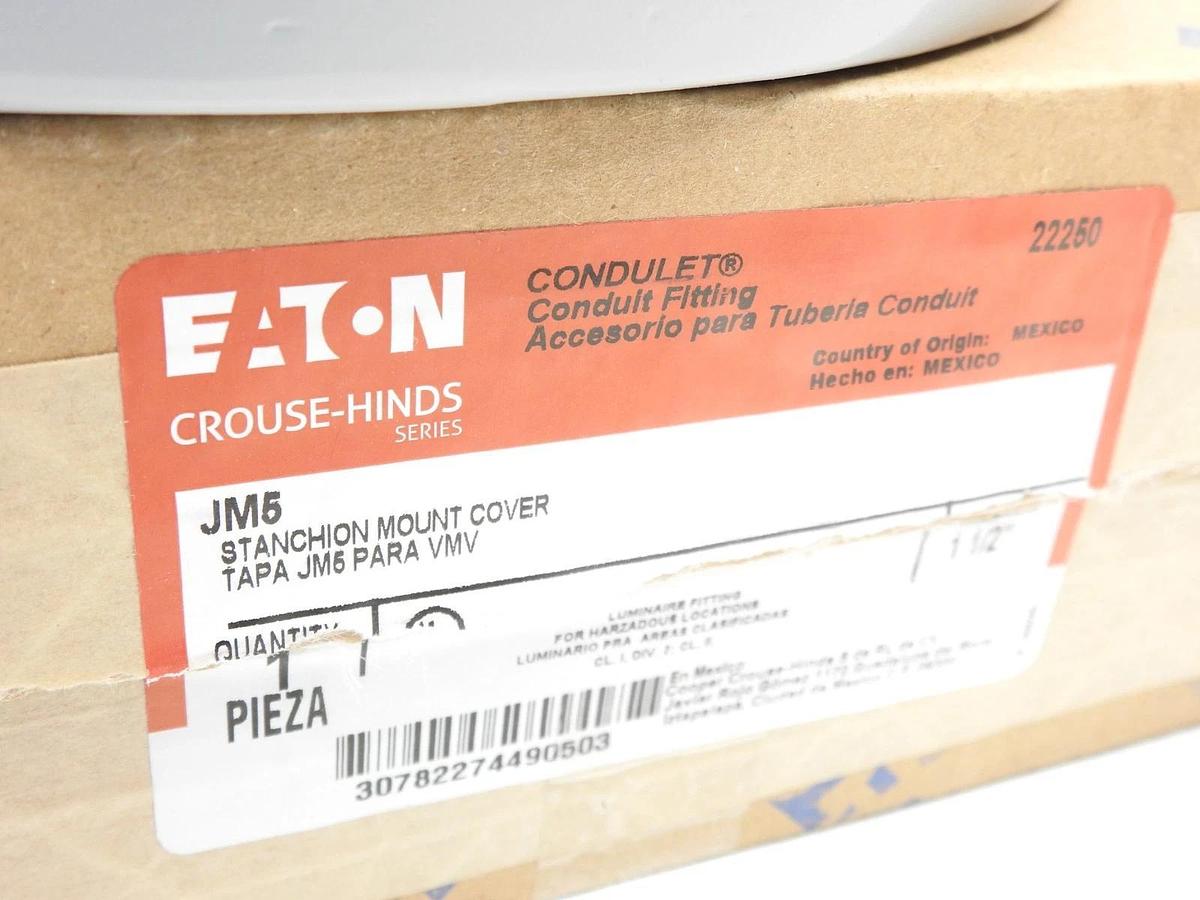 New Oem Eaton Crouse-Hinds Fixture Mounting Hood Stanchion Cover JM5, 22250 1 1/