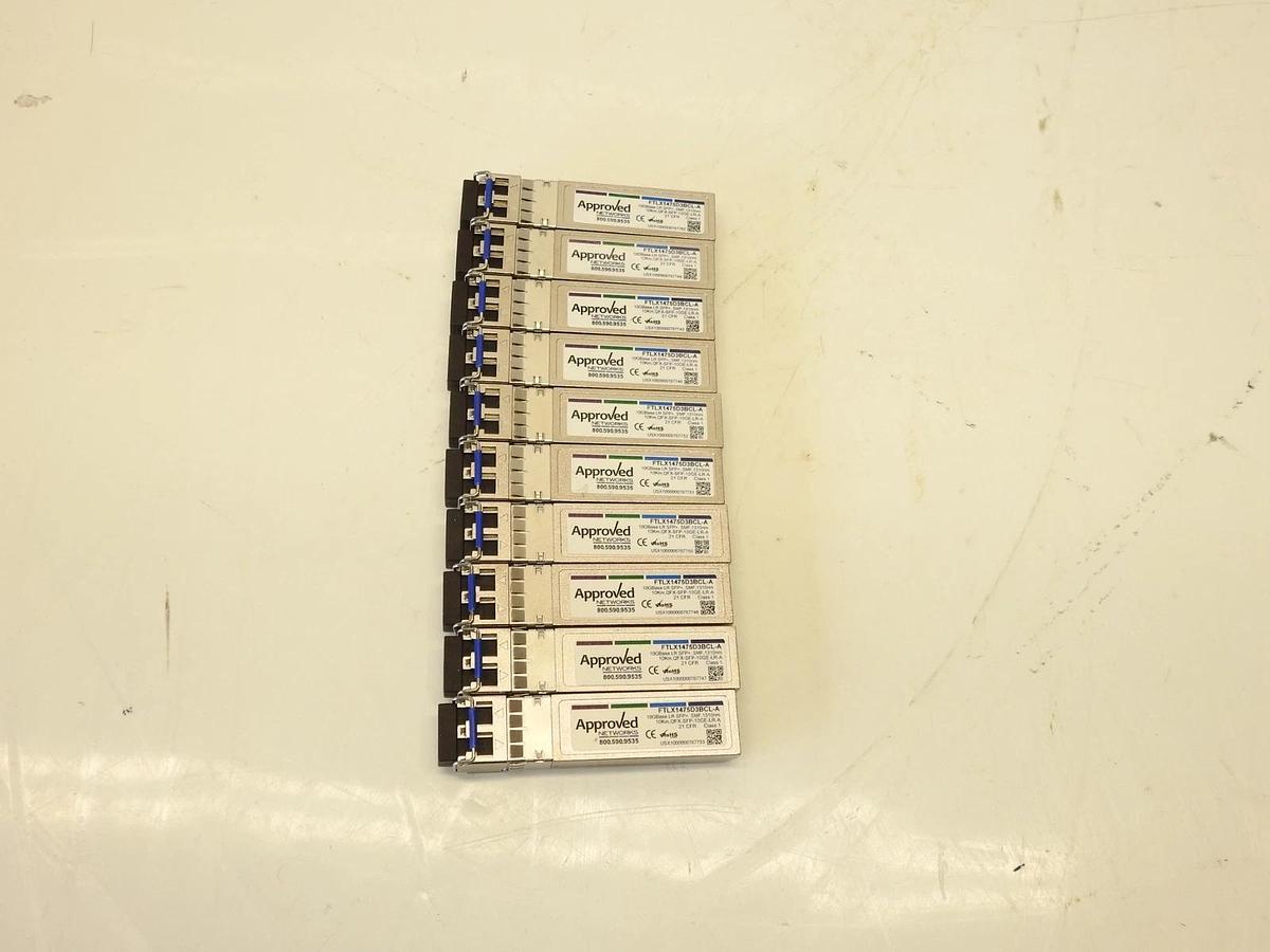 Lot Of 10 Approved Networks FTLX1475D3BCL 1310nm DFB PIN 10Gbps 10GBase-LR/LW Mu
